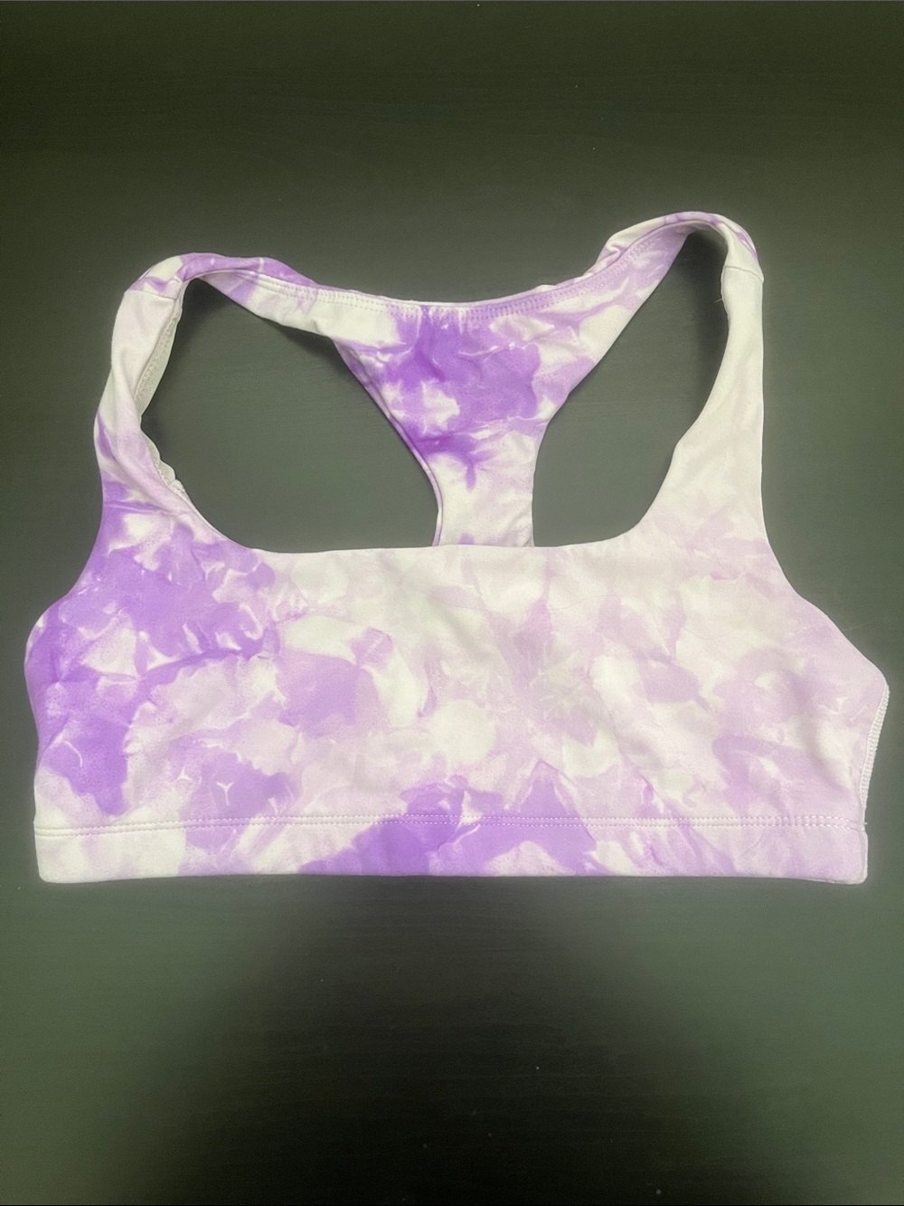 Women’s Tie-Dye Racerback Sports Bra - Lavender/White